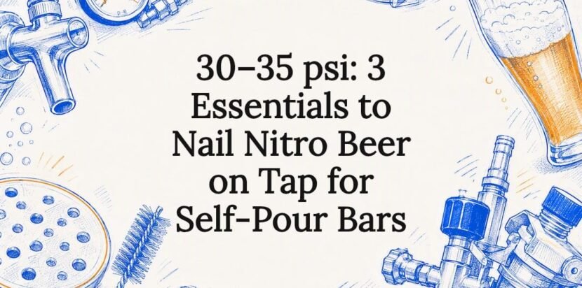 Decorative nitro beer tap title card