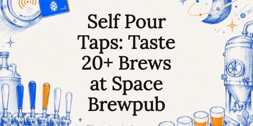 Self-pour beer tap title card illustration